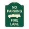Signmission No Parking Fire Lane with Graphic Heavy-Gauge Aluminum Architectural Sign, 24" x 18", G-1824-23624 A-DES-G-1824-23624 - alternate 1
